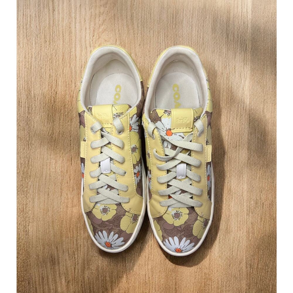 Coach C9048 Lowline Low Top Sneaker in Floral Daisy Print Size 8.5B - Picture 3 of 10
